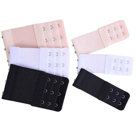 Bra Extenders 3 Hooks / 2 Hooks Extensions for Women, Stretchy Bra Strap Extender Black/Skin Colour/White women's bra extenders,bra extenders 2 hooks