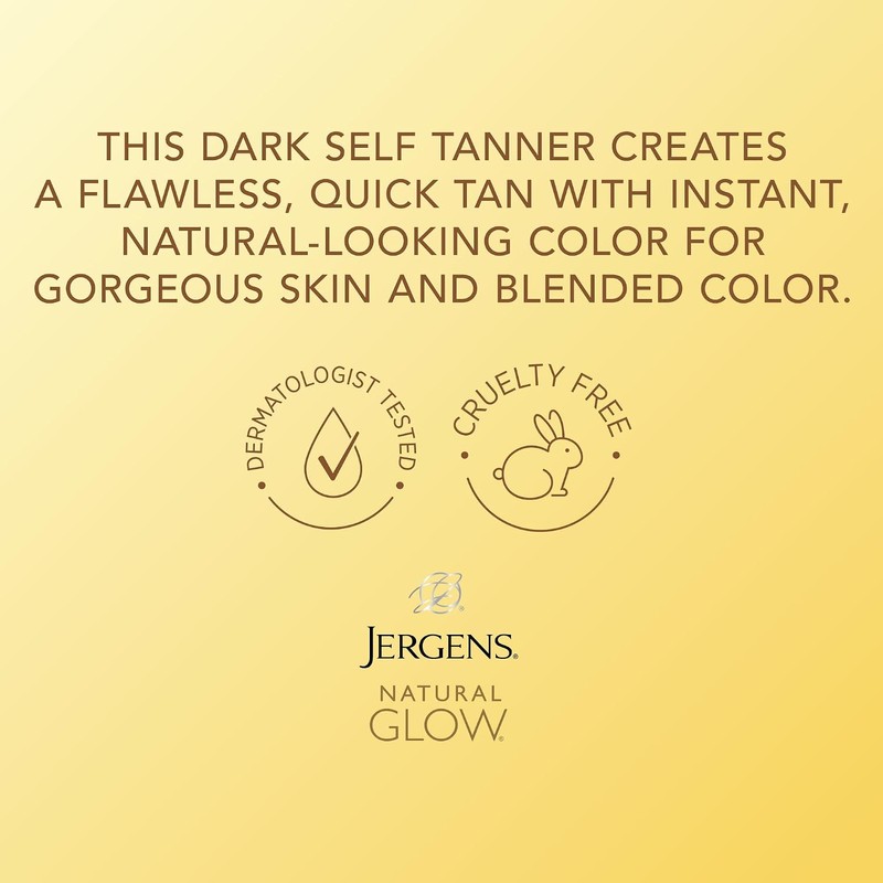 Jergens - Espuma bronceadora natural Glow Instant Sun sin sol,
