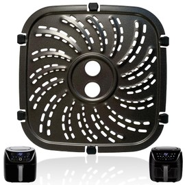 GSZN Air Fryer Crisping Plate for PowerXL Vortex Pro Air Fryer 6QT, Upgraded Air Fryer Grill Plate Pan Crisper Tray Rack Shelf Insert Grate Grid for 6QT PowerXL Air Fryers, Nonstick, Dishwasher Safe