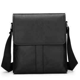 Messager Bags for Men Small Men's Shoulder Bag Dark Brown Men's Cross Body Purse Shoulder Bags for Men PU Leather Mens Messenger Bag Crossbody