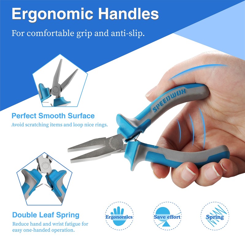 SPEEDWOX Flat Pliers Handmade Flat Pliers No Jagging Flat Pliers