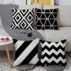 4 PCS Throw Pillow Case Pillows Cushion Cover Black and