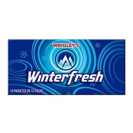 Winterfresh chicle mentol y menta, 10pack - 150 unidades - 375g