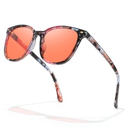 SODQW Blue Light Glasses for Women 99.9% Blue-Light Blocking Reduce Eyestrain by Orange Red lens for Computer Gaming