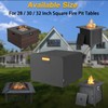 EVRBUL 32"L x 32"W x 24"H Square Patio Gas Fire