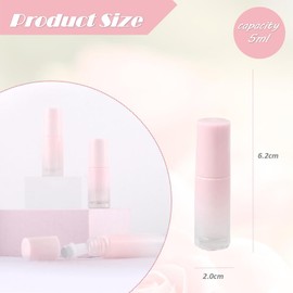 10Packs Refillable Roll-on Bottles Leak proof Glass Roller Bottles for Essential Oils Empty Comestic Storage Container with Glass Roller Balls for Body Oil Aromatherapy Eye Essence 5ml