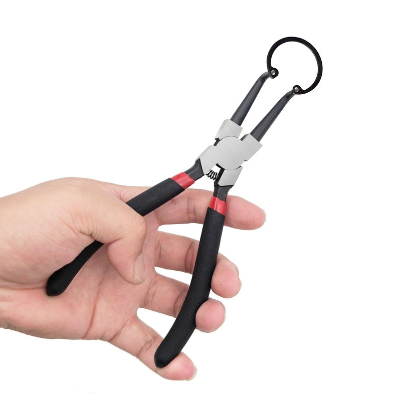 4 Pack 7" Snap Ring Pliers Set with Storage Pouch,Heavy