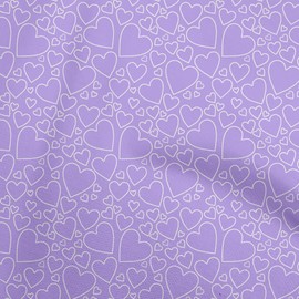 oneOone Cotton Jersey Violet Fabric Valentine Heart Quilting Supplies Print Sewing Fabric by The Yard 58 Inch Wide
