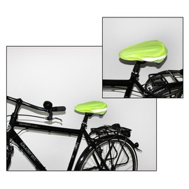 com-four® 3-piece bicycle reflector set with saddle protection cover and LED strips with reflector strips (3-piece bicycle reflector set)