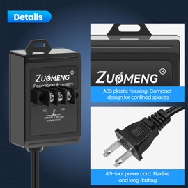 Zuomeng Power Relay Accessory for Expanding Switched Outlet Capacity, Detects 120V AC, SPDT Relay Trigger, Ideal for Home Entertainment, Works with AC Voltage-Sensing Devices