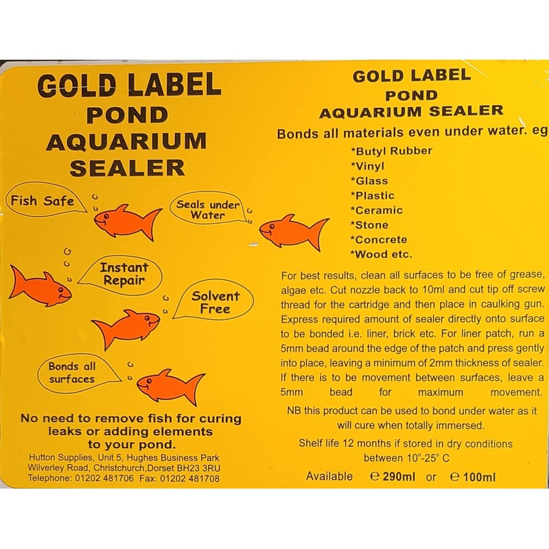 Water Garden Koi Fish Pond Liner Leak Repair Patch Kit,