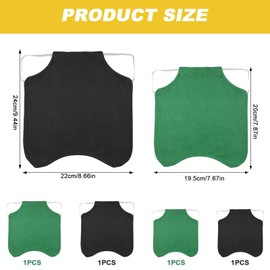 GZkushi Pack of 4 chicken saddles, polyester cotton material, chicken vest for poultry, small animals, back and wings protect with elastic belts (black and green)