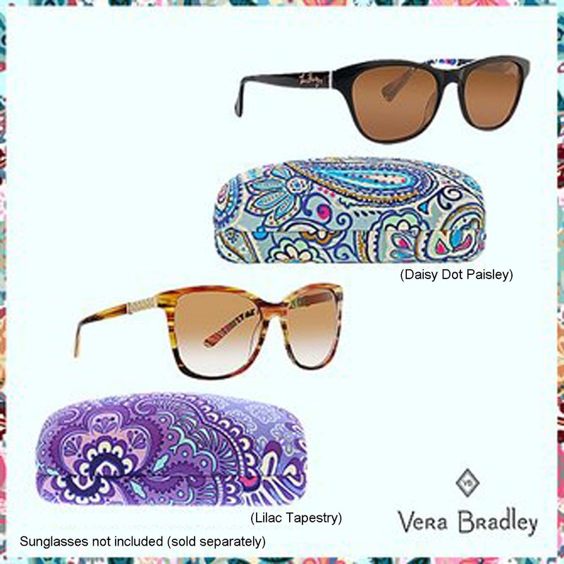 Vera Bradley Clamshell Sunglasses Case, Java Navy Camo (Sunglass Case)