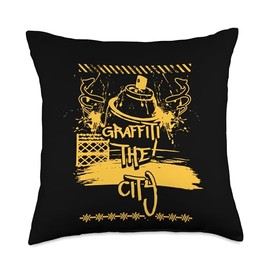 GRAFFITI SPRAY PAINT SPRAYCAN GRAFFITI MARKER GRAFFITI TIPS Throw Pillow