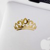 Decal Stickers of Girly Stuff Tiara Crown (Metallic Gold) (Set