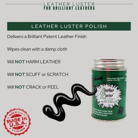 Leather Luster Patent Leather Polish, Cleaner and Conditioner | Made in the USA (Original Kit - 12oz)