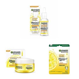 Garnier Skin Active Express Aclara Serum Anti Manchas con Vitamina C - 1 x 30 ml  ls Face Express aclara crema hidratante tono uniforme con fps 30... 