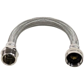 Certified Appliance Accessories WI12SSFM Braided Stainless Steel Water-Inlet Hose, 1ft