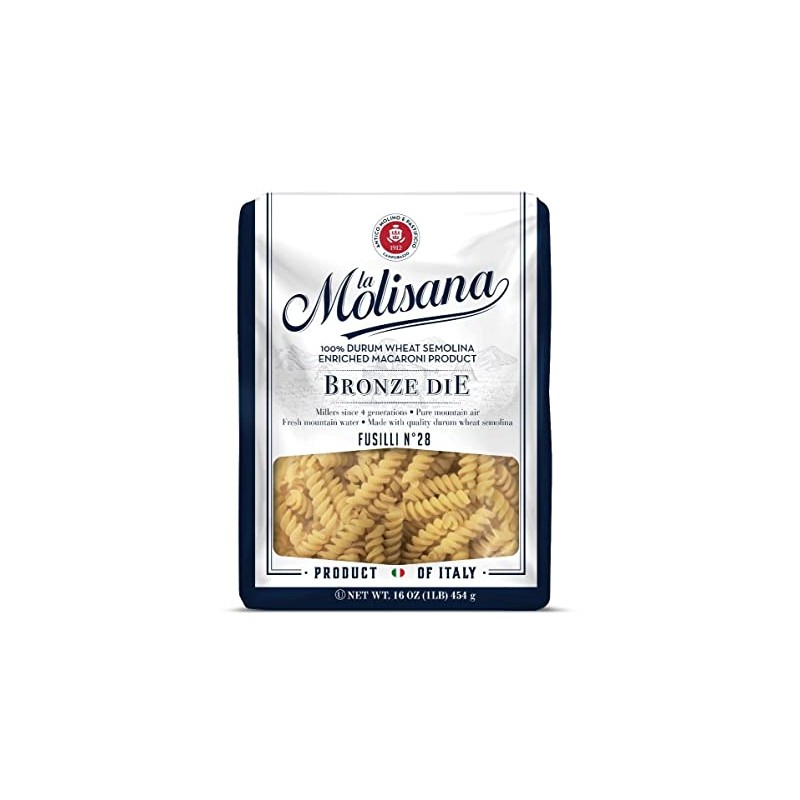 la Molisana Fusilli n.28 imported italian Pasta 1lb 454gr