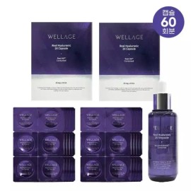 Wellage [etv] 웰라쥬 리얼 히알루로닉 리프팅 캡슐 시즌3 60회분+액티브 앰플 70ml [etv] Wellage Real Hyaluronic Lifting Capsule Season 3 60 servings + Active Ampoule 70ml [Wellage Season 3 Real Hyaluronic Capsule 60 servings + Ampoule 70ml]