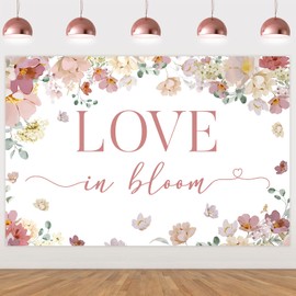 Kreatwow Kreatwow Love in Bloom Bridal Shower Decorations Backdrop Rose Gold Bridal Shower Backdrop Rose Gold Bachelorette Decors Boho Flower Floral Rose Gold Engagement Wedding Bachelorette Party Decorations