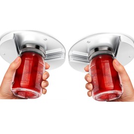 Yuelulala 2pcs Under Cabinet Jar Opener,Under Cabinet Jar Lid Bottle Opener, undermount Opens Any Size, Type of Lid Effortlessly,Great for Seniors Weak ands or Arthritic Hands (A13-2)
