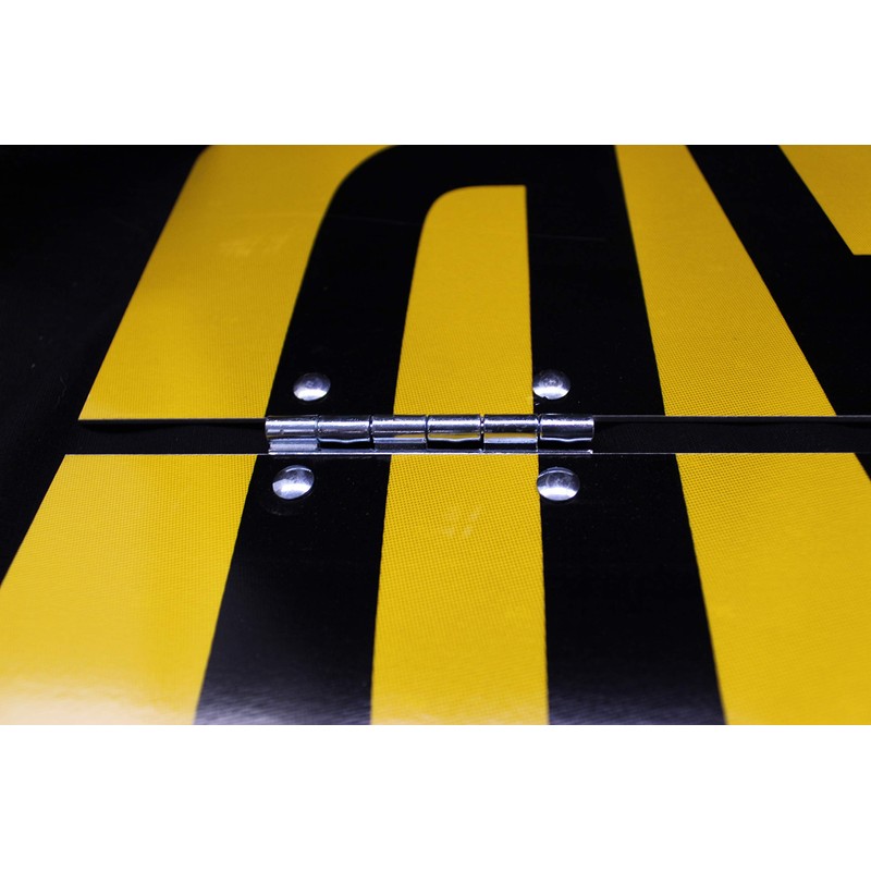 Oversize Load Sign - Aluminum, Center Hinged, Reflective (Black on
