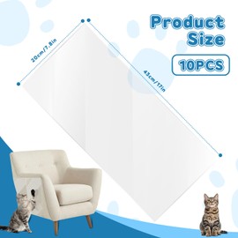 butterfunny 10 Pack 17×7.8 inches Cat Scratch Furniture Protector Couch Protector from Cat Claws for Leather Furniture