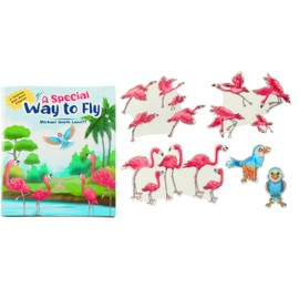 Lahey Lane A Special Way to Fly - Rise Above Challenge Bundle Children's Stories 5 Finger Puppets for Interactive Story Telling - Story Book Full Color Illustrations.
