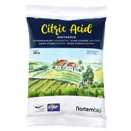 Citric Acid Powder 500g, pure food grade E330 Water-Free SUPERIOR QUALITY NON GMO De-Scaler Nortembio, Product CE
