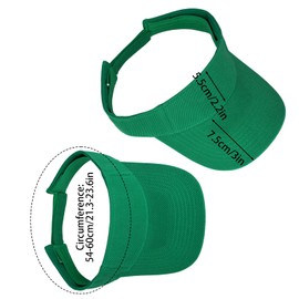 Topbuti Unisex Sports Sun Visor Hats Adjustable Cotton Sun Protection Cap Hats Beach Baseball Tennis Golf Cap for Women Men (Green)