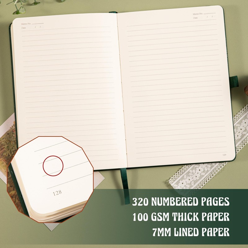 MGGAO Lined Journal Notebook, Journals for Writing, College Wide Lined