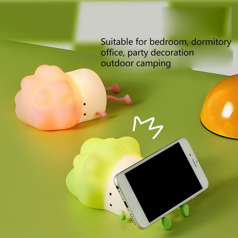 Cabbage Silicone Night Light Cartoon Vegetable Cell Phone Holder Decompression