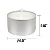 Stonebriar White Unscented Smokeless Long Burning Tea Light Candles with