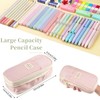 Tikplus Pencil Case Large Capacity Pencil Case with 3 Compartments