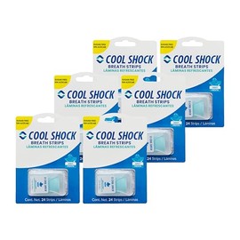 Cool Shock | Combo Refrescante de Aliento. Láminas Sabor Menta. 24pz. Sin Azúcar. Larga Sensación de Frescura. Caja 6 pz