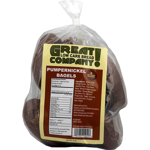 Great Low Carb Bread Co. - Pumpernickel Bagels - 3 Bags