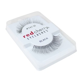 Red Cherry 100% Human Hair False Eye Lashes Fake Eye Lashes #747M 12 Pack