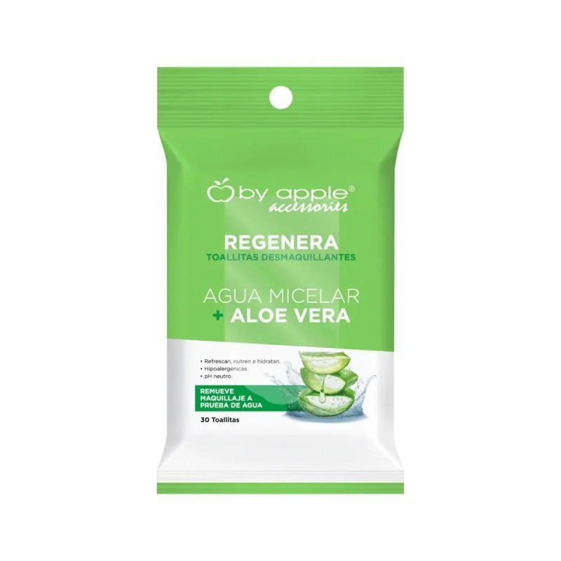 Toallitas Desmaquillantes Agua Micelar + Aloe Vera By Apple