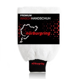 Nürburgring ® - Waschhandschuh Supreme - Autowaschhandschuh aus Mikrofaser - extrem saugstark - Microfaser Handschuh für die perfekte Autoreinigung - Wash Mitt