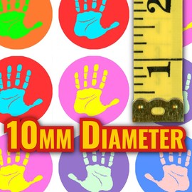 900 Mini Hi-Five Hands 10mm Spot Reward Stickers for Teachers and Planner Charts