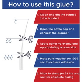 30g Plastic Glue,Glue for Plastic Repair, Super Instant Glue Used for Bonding Between Plastics, Plastic and Other Materials,Quick-Dry,Waterproof, Heat-Resistant,Clear Plastic Contact Cement