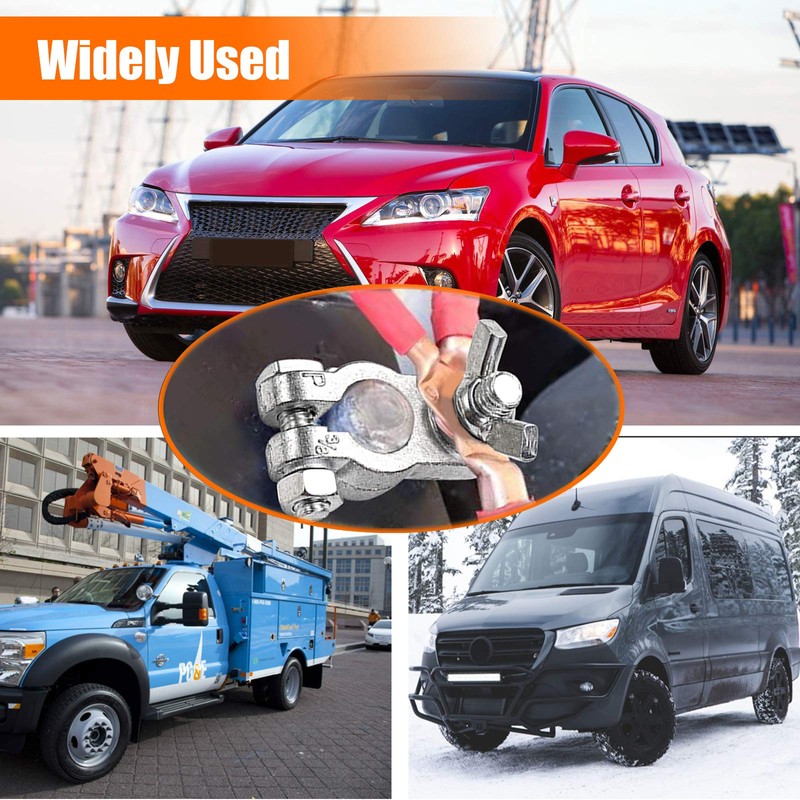 CZC AUTO Car Battery Terminal End with Wing Nut Terminal