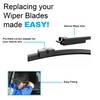 Mehr Wiper Blade Flat Front Kit Fits: Volkswagen Golf Plus