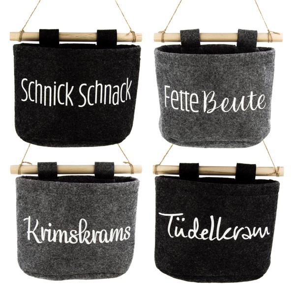 Blümelhuber Set of 4 Felt Organiser Bags Suitable for Craft