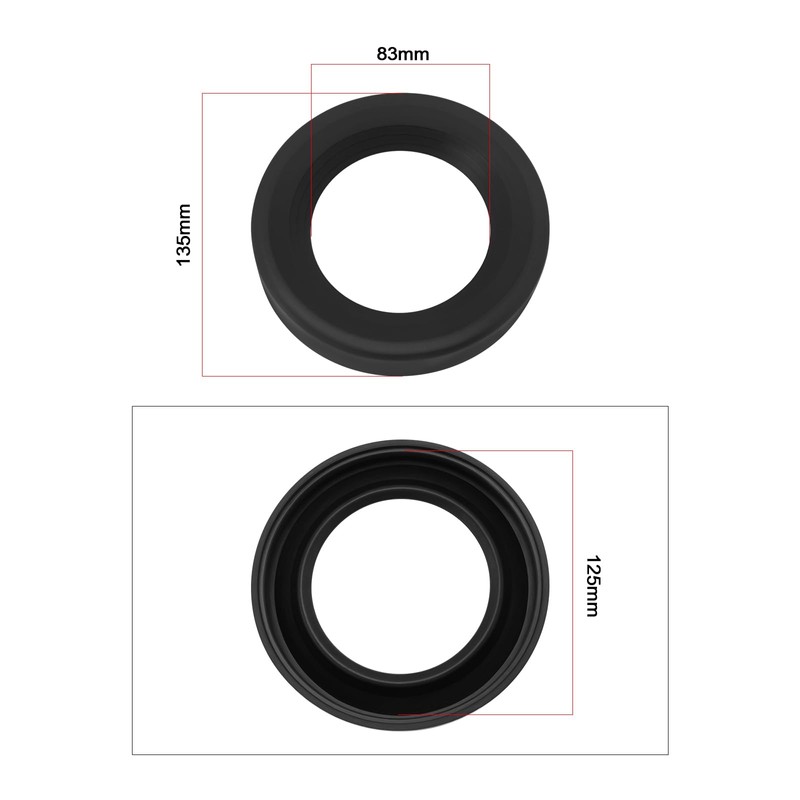 Create idea 135mm Wall-Mounted Toilet Connection Rubber Seal 83.5mm Inner