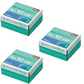 Max Mini Staples for use in Max HD-10DF Stapler, 3/8" Crownx3/16" Leg, 5000/Box MXB105M (3 Boxes)
