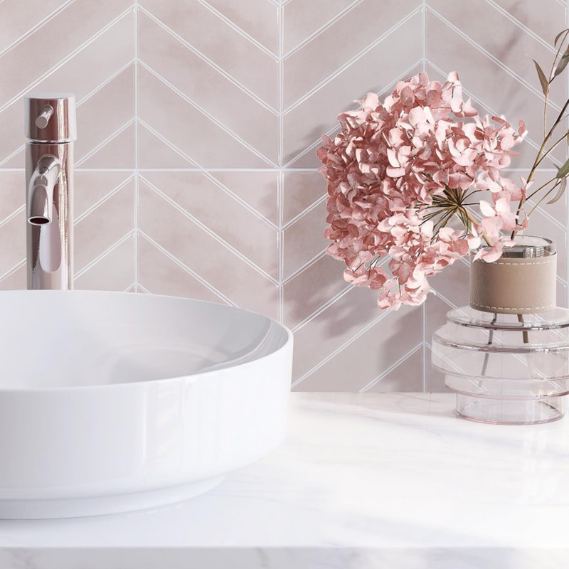 AllDecoo Peel and Stick Backsplash for Kitchen,New Upgrade Herringbone Premium