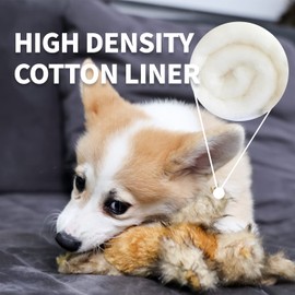 ALL FOR PAWS Interactive Dog Squirrel Plush Toys, Stuffed Animal Squeaky Toy for Dogs Enrichment Toys, Classic - Brown Rabbit -Small Size