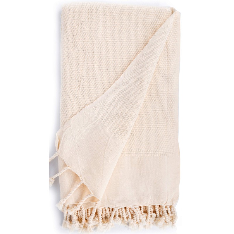 Bersuse Ventura Peshtemal Hamam Towel 100% Cotton Ecru